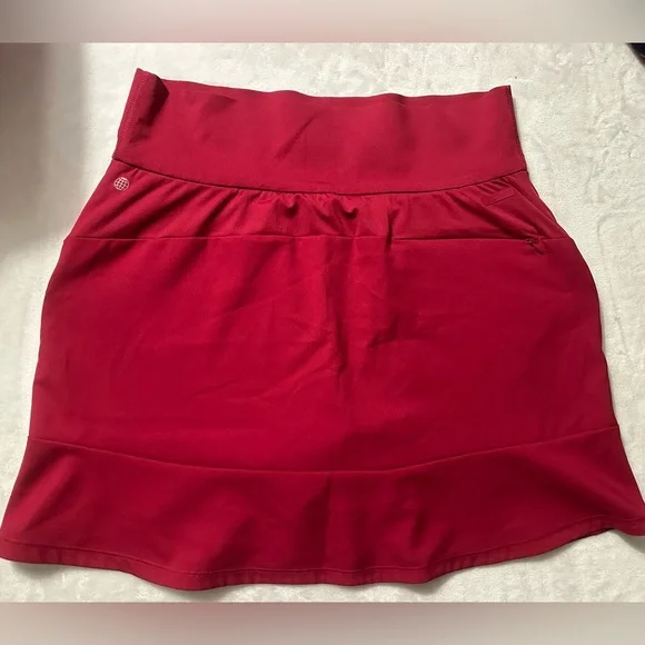 adidas women's maroon golf skirt - Picture 2 of 8